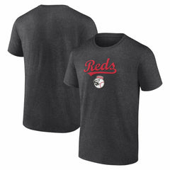 Charcoal Cincinnati Reds Team Lockup T-Shirt
