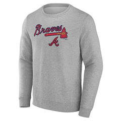 Gray Atlanta Braves Team Lockup Sweatshirt