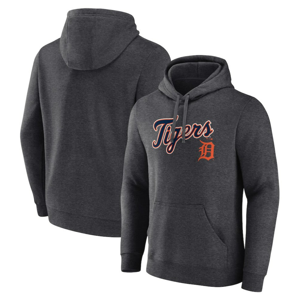 Charcoal Detroit Tigers Team Lockup Hoodie