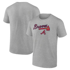 Heather Gray Atlanta Braves Team Lockup T-Shirt