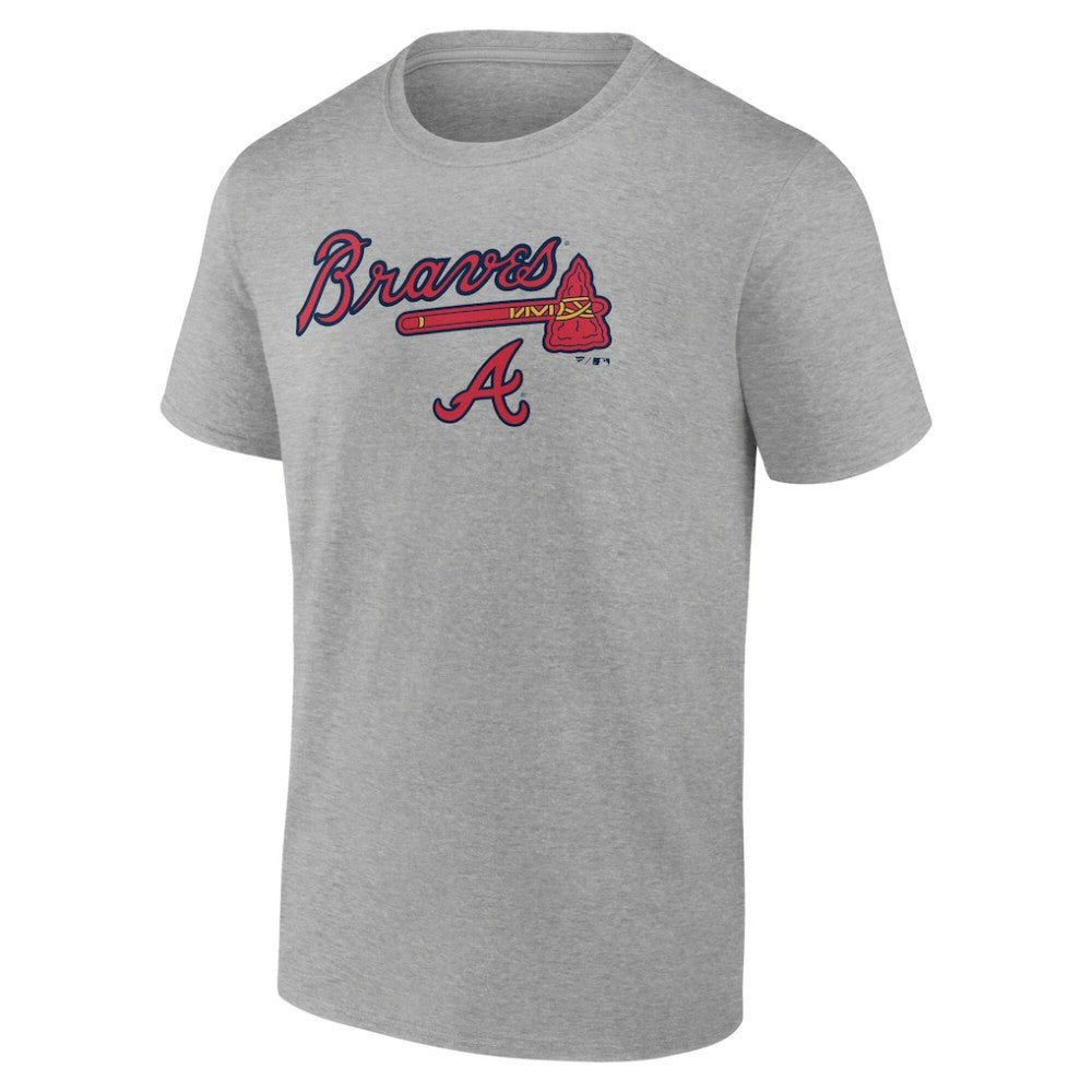 Heather Gray Atlanta Braves Team Lockup T-Shirt