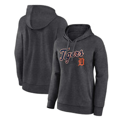 Charcoal Detroit Tigers Women's Team Lockup Hoodie