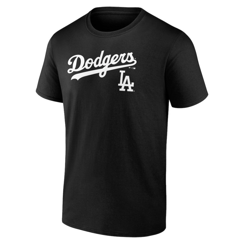 Black Los Angeles Dodgers Team Lockup T-Shirt