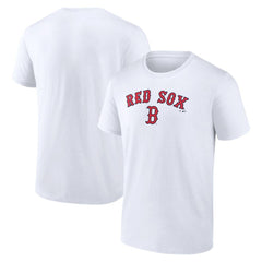 White Boston Red Sox Team Lockup T-Shirt