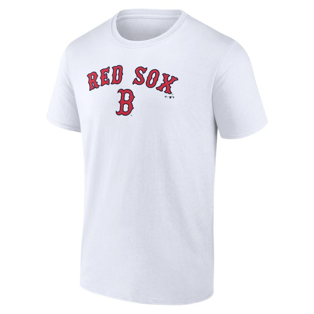 White Boston Red Sox Team Lockup T-Shirt
