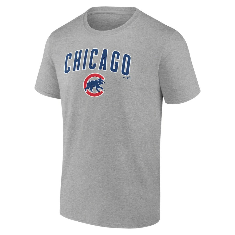 Heather Gray Chicago Cubs Team Lockup T-Shirt