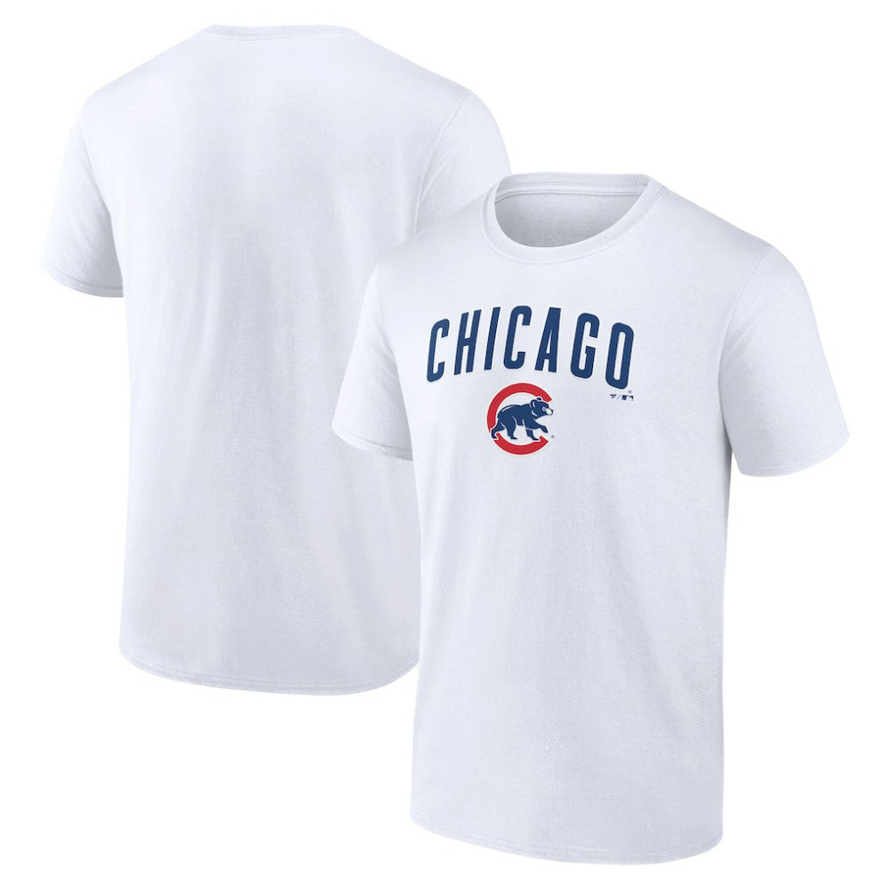White Chicago Cubs Team Lockup T-Shirt