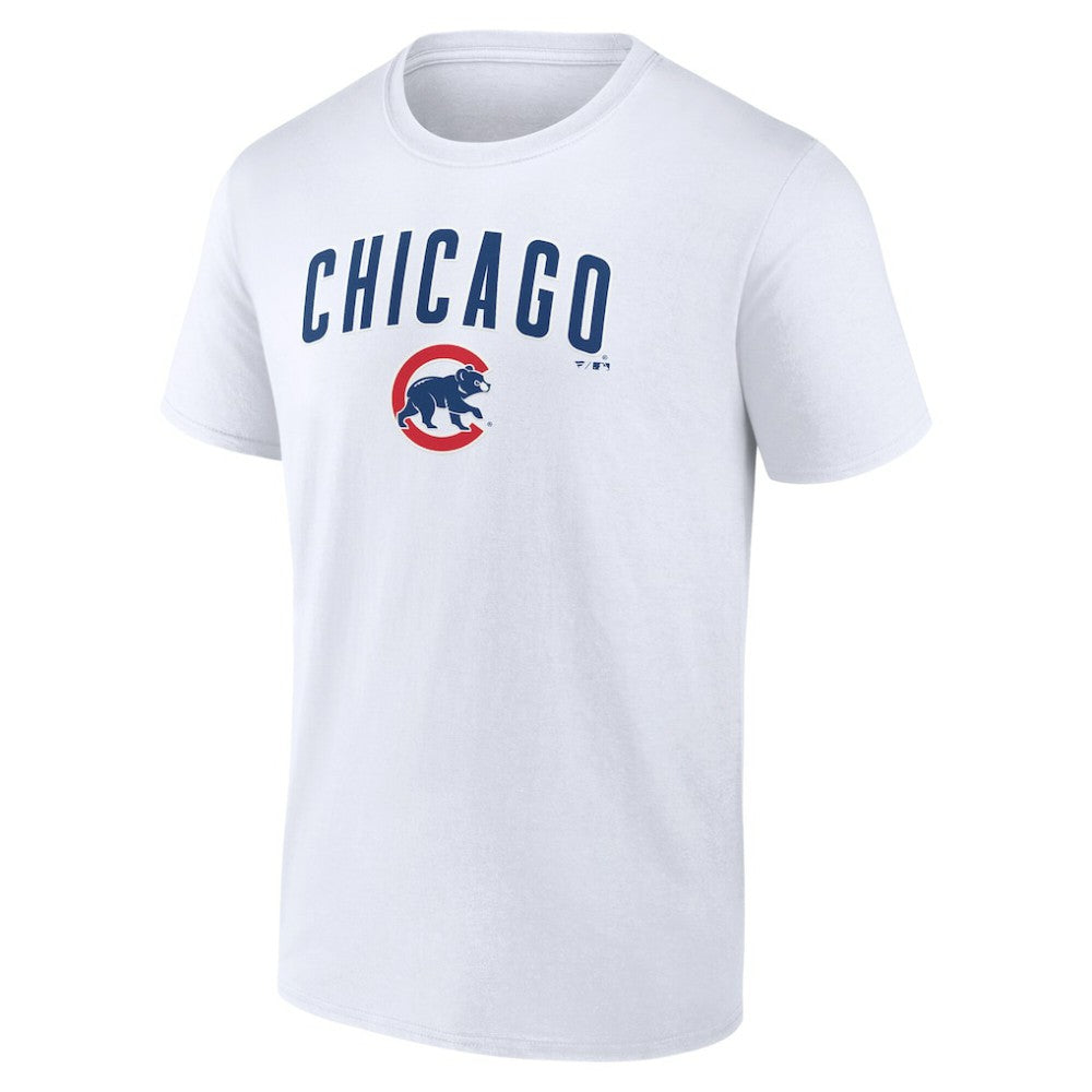 White Chicago Cubs Team Lockup T-Shirt