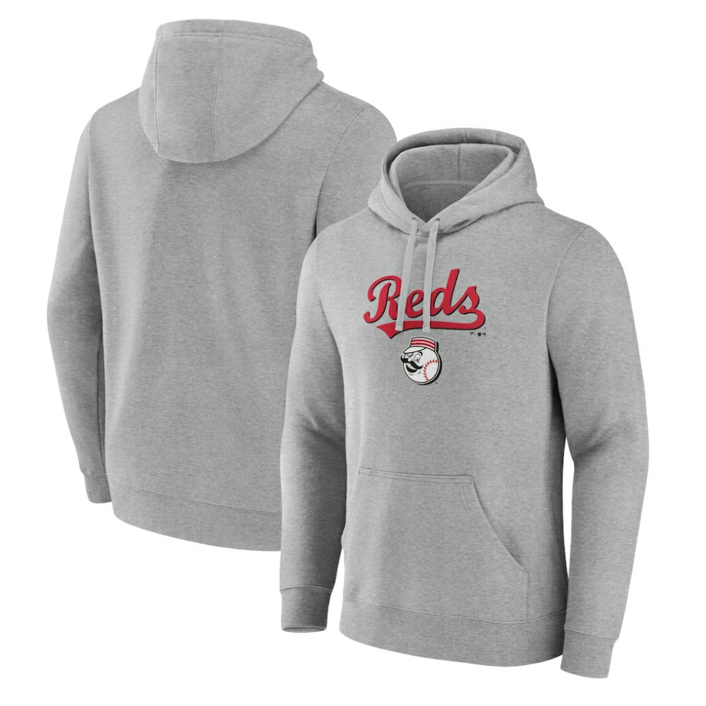 Gray Cincinnati Reds Team Lockup Hoodie