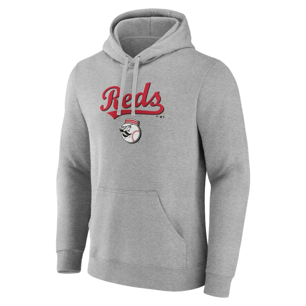 Gray Cincinnati Reds Team Lockup Hoodie