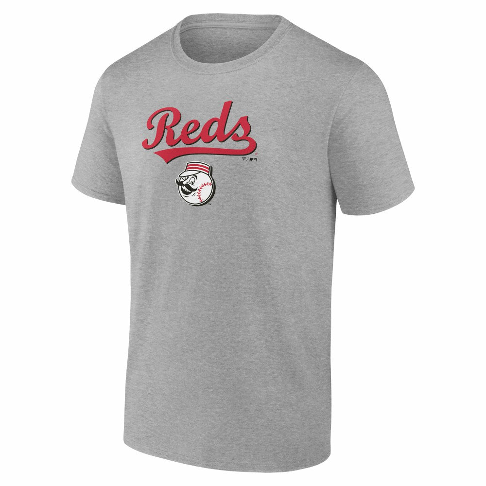Heather Gray Cincinnati Reds Team Lockup T-Shirt