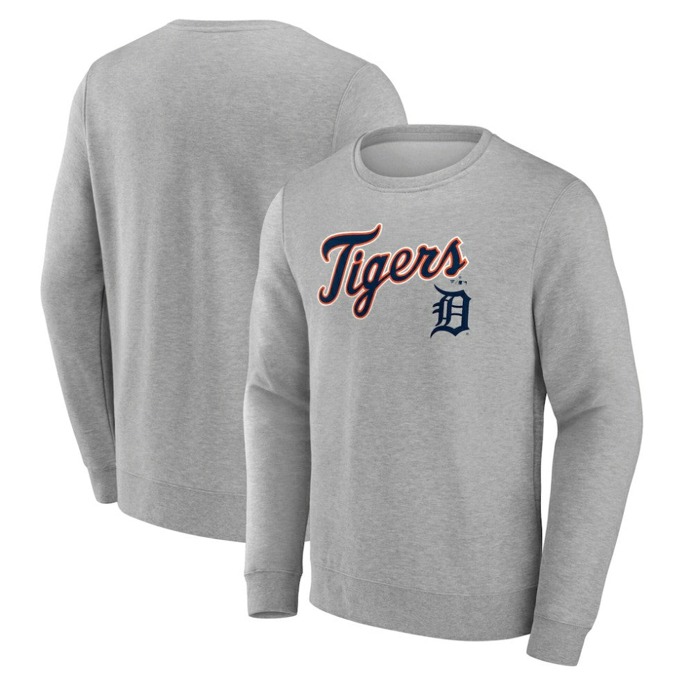 Gray Detroit Tigers Team Lockup Sweatshirt
