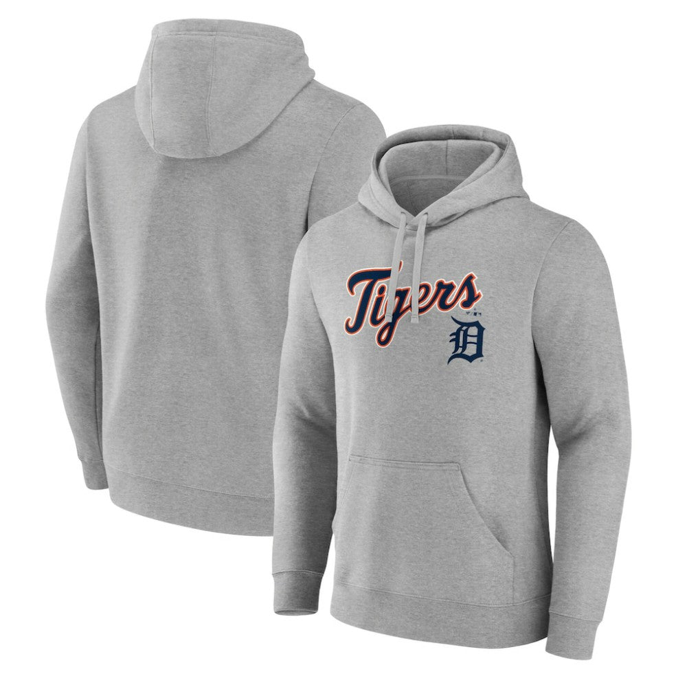 Gray Detroit Tigers Team Lockup Hoodie