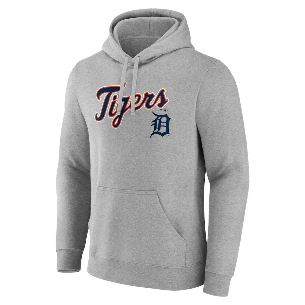 Gray Detroit Tigers Team Lockup Hoodie