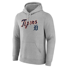 Gray Detroit Tigers Team Lockup Hoodie