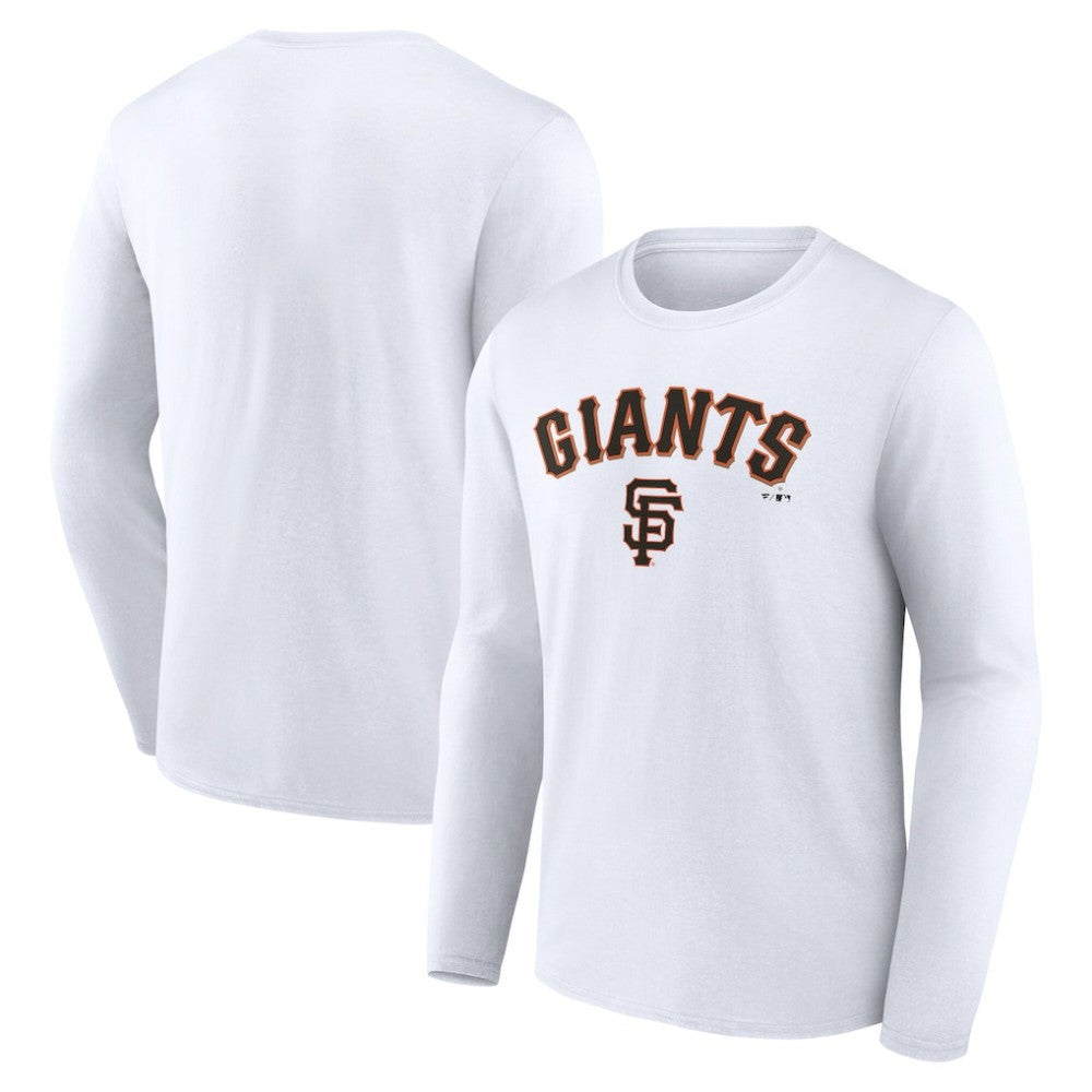 White San Francisco Giants Team Lockup Long Sleeve T-Shirt