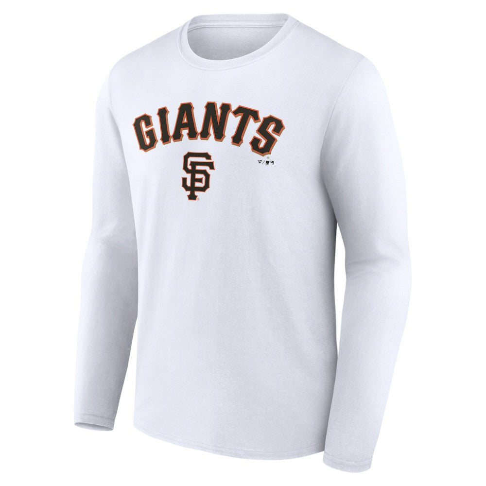 White San Francisco Giants Team Lockup Long Sleeve T-Shirt
