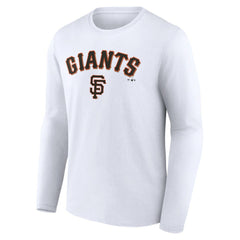 White San Francisco Giants Team Lockup Long Sleeve T-Shirt