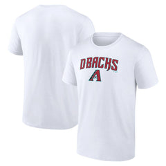 White Arizona Diamondbacks Team Lockup T-Shirt