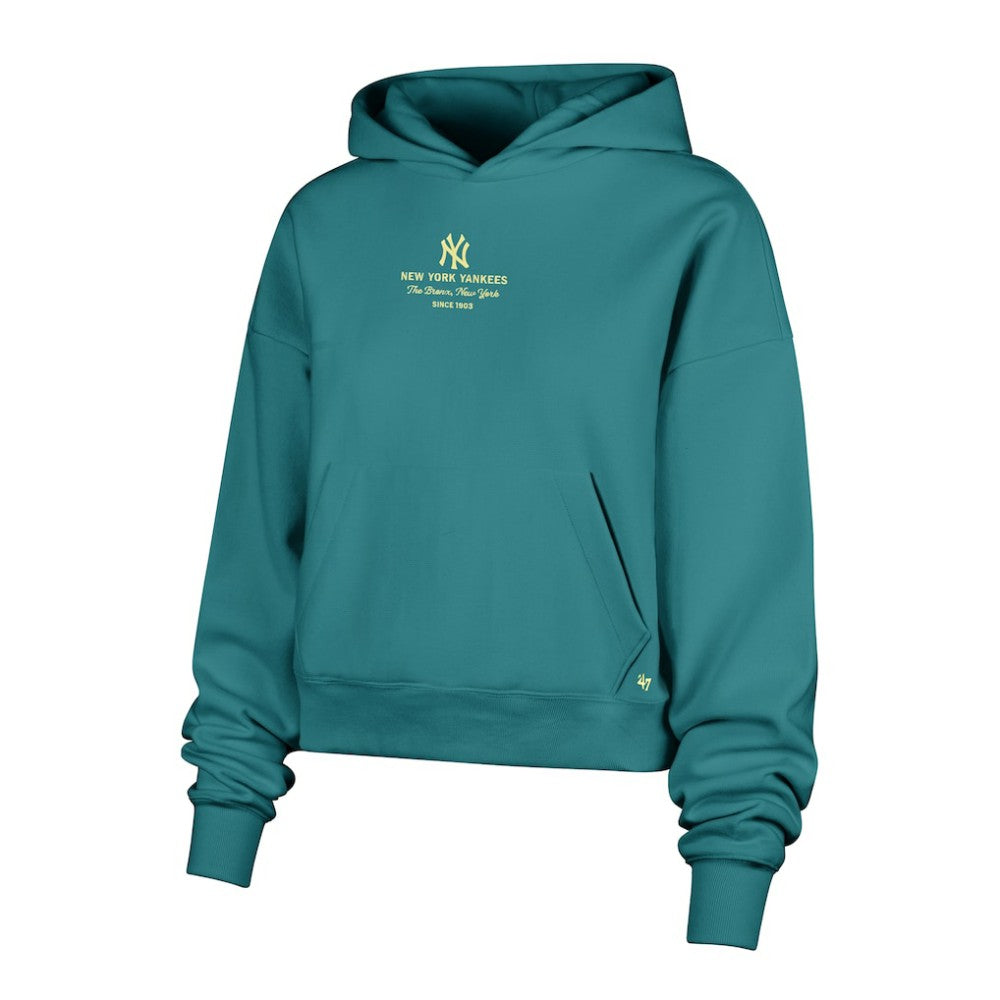 Teal New York Yankees '47 Women's Contemporary Basics Anderson Foundation Hoodie