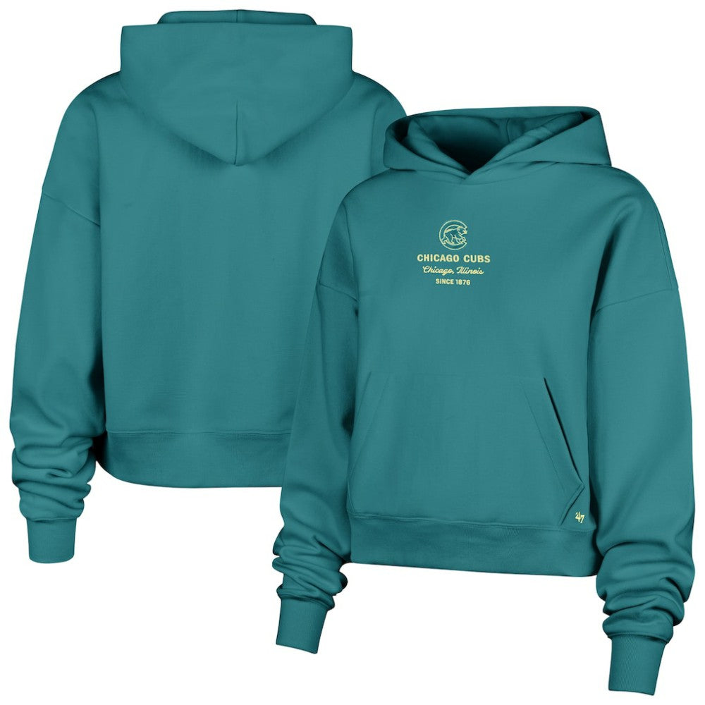Teal Chicago Cubs '47 Women's Contemporary Basics Anderson Foundation Hoodie