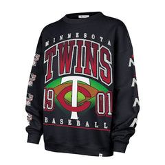 Navy Minnesota Twins '47 Women's Trendy Team Go Big Oversized Sweatshirt