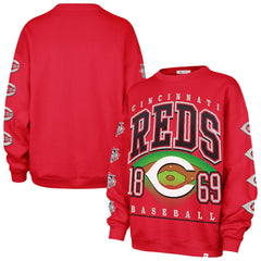 Red Cincinnati Reds '47 Women's Trendy Team Go Big Oversized Sweatshirt