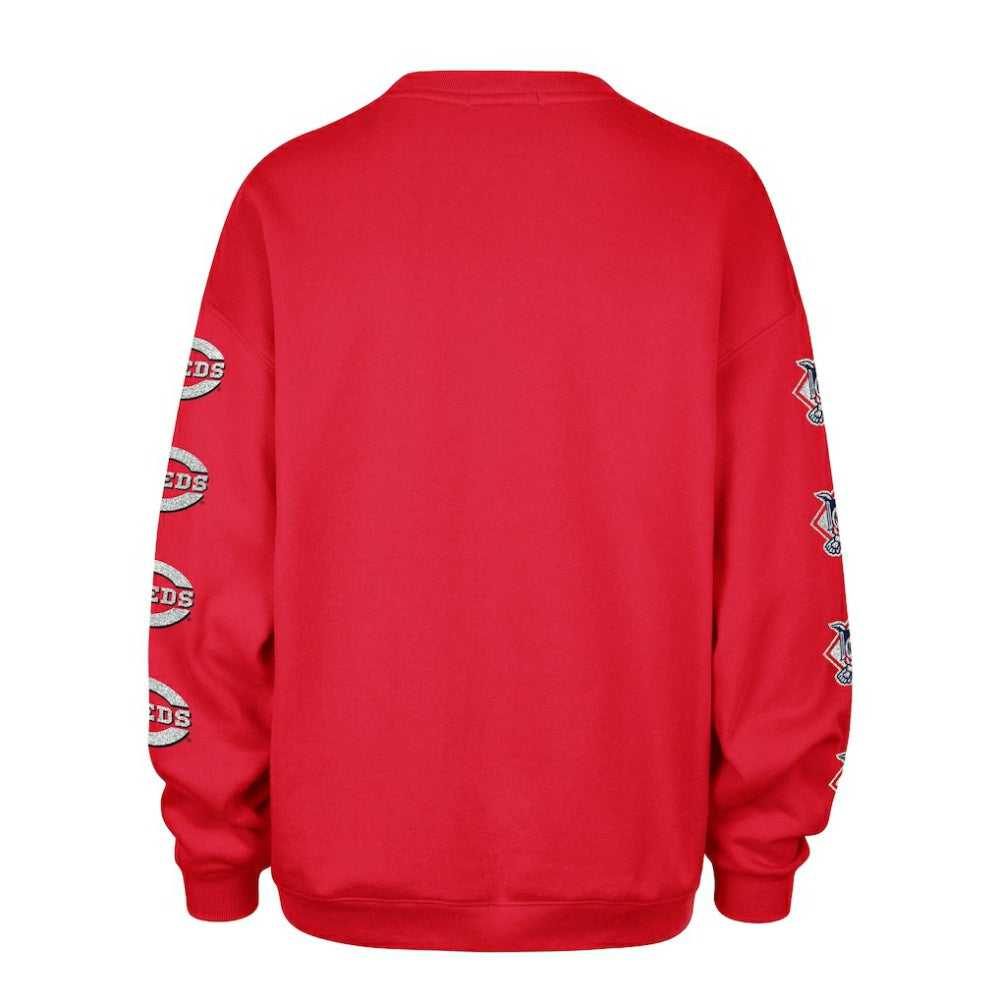 Red Cincinnati Reds '47 Women's Trendy Team Go Big Oversized Sweatshirt