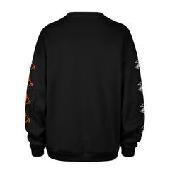 Black Baltimore Orioles '47 Women's Trendy Team Go Big Oversized Sweatshirt
