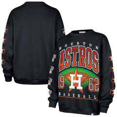 Navy Houston Astros '47 Women's Trendy Team Go Big Oversized Sweatshirt