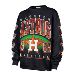 Navy Houston Astros '47 Women's Trendy Team Go Big Oversized Sweatshirt