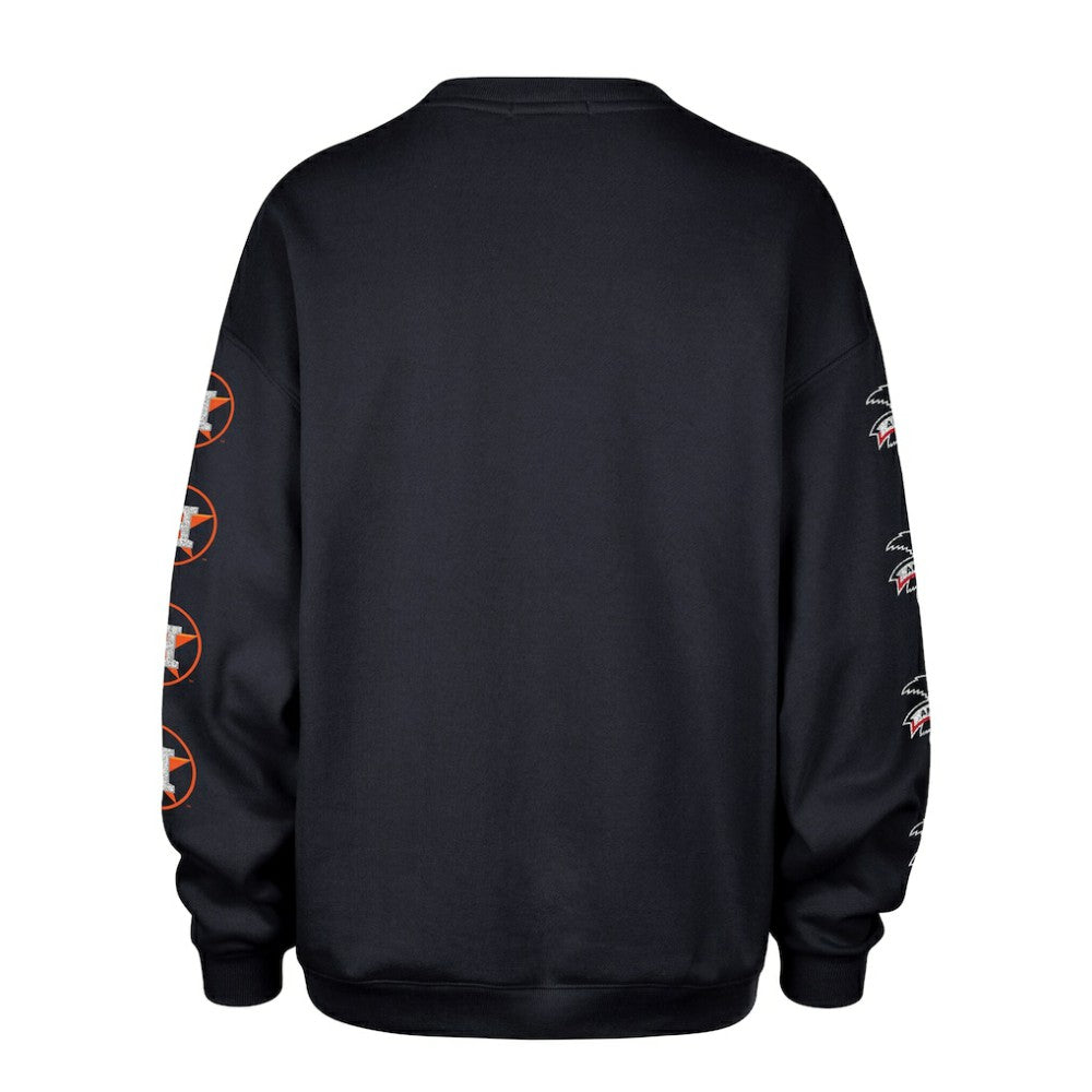 Navy Houston Astros '47 Women's Trendy Team Go Big Oversized Sweatshirt