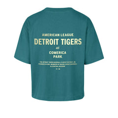 Teal Detroit Tigers '47 Women's Contemporary Basics Leon City T-Shirt