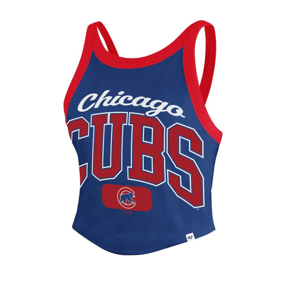 Royal Chicago Cubs '47 Women's Trendy Team Rally Sporty Cropped Racerback Tank Top