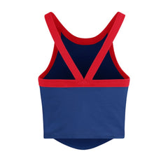 Royal Chicago Cubs '47 Women's Trendy Team Rally Sporty Cropped Racerback Tank Top