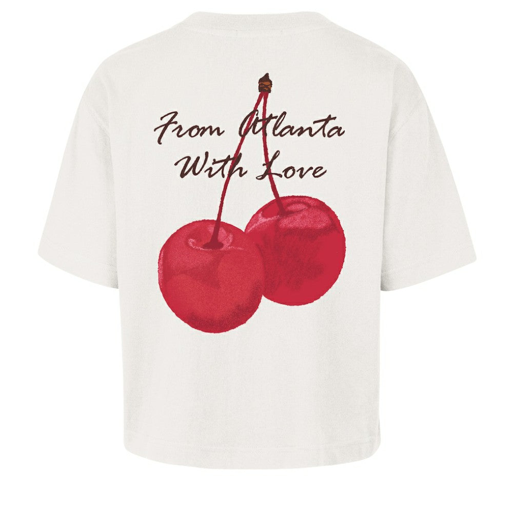 Cream Atlanta Braves '47 Women's Love Letter Reed City T-Shirt