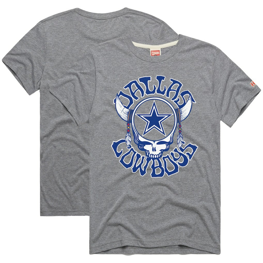 Homage NFL x Grateful Dead Tri-Blend T-Shirt - Dallas Cowboys T-shirts