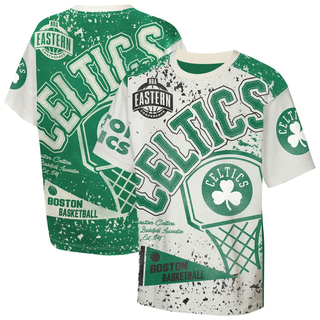 Boston Celtics Outerstuff Youth Top Player All-Over-Print T-Shirt