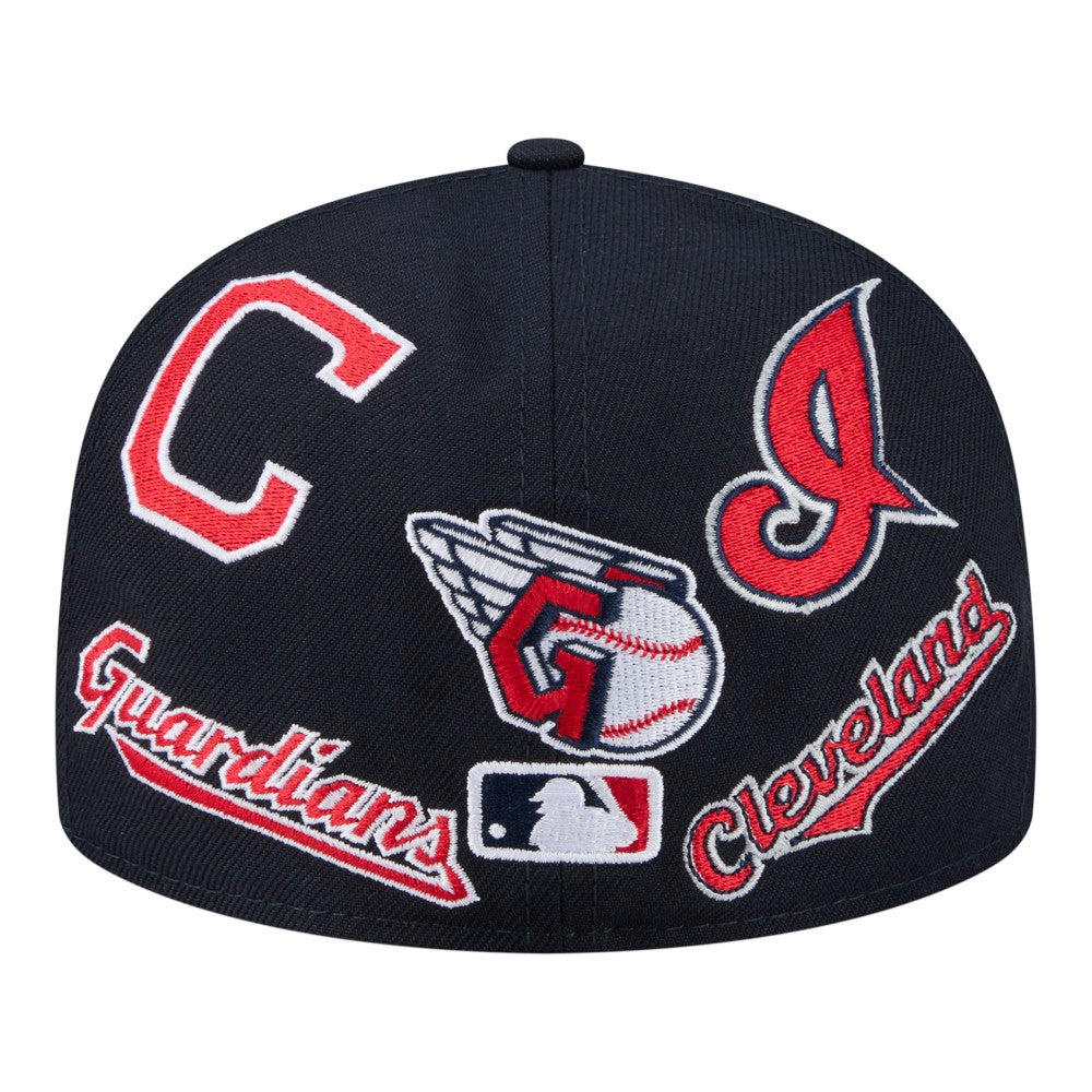 Navy Cleveland Guardians New Era All Over 59FIFTY Fitted Hat
