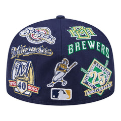 Navy Milwaukee Brewers New Era All Over 59FIFTY Fitted Hat