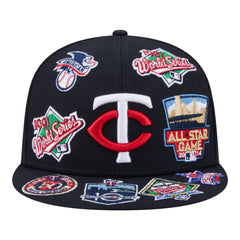 Navy Minnesota Twins New Era All Over 59FIFTY Fitted Hat