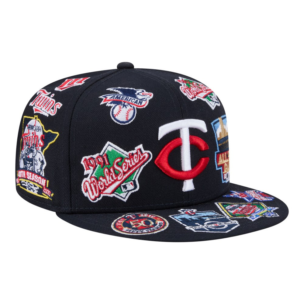 Navy Minnesota Twins New Era All Over 59FIFTY Fitted Hat