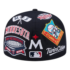 Navy Minnesota Twins New Era All Over 59FIFTY Fitted Hat