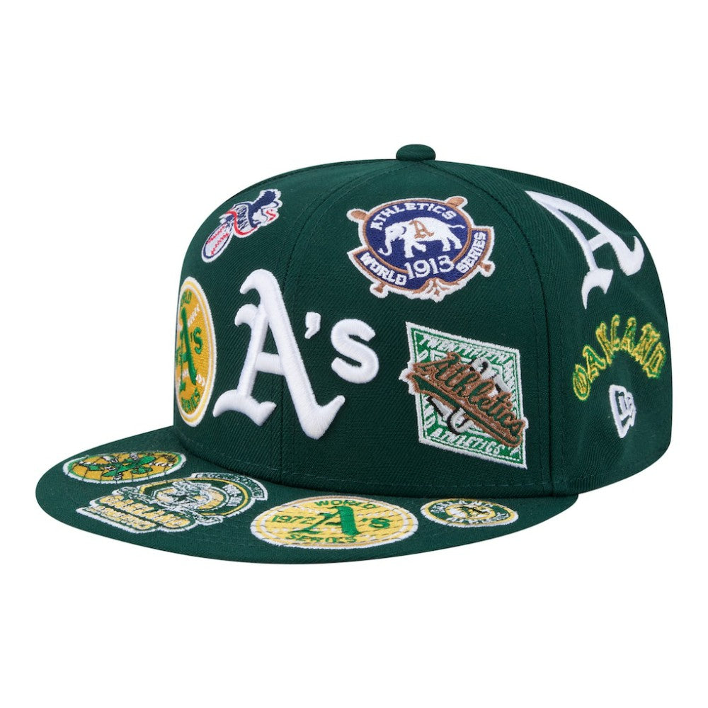 Green Athletics New Era All Over 59FIFTY Fitted Hat