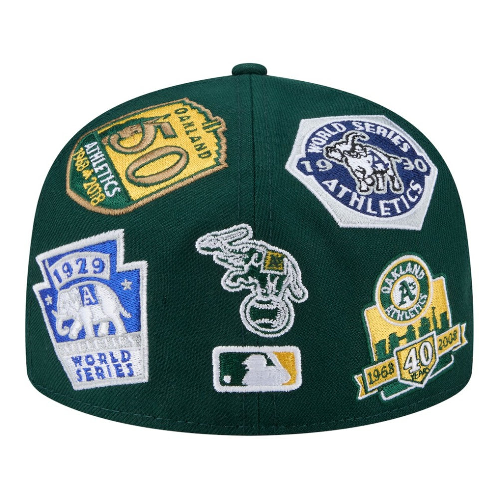 Green Athletics New Era All Over 59FIFTY Fitted Hat