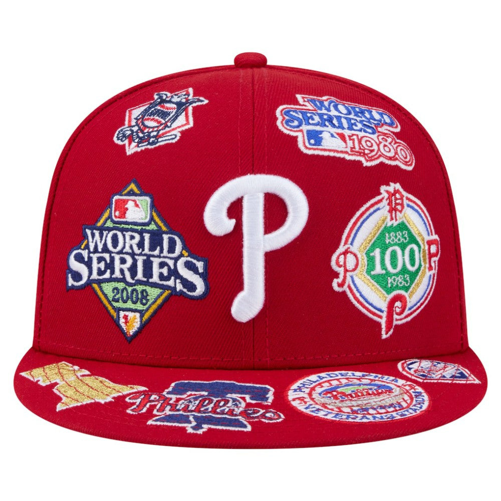 Red Philadelphia Phillies New Era All Over 59FIFTY Fitted Hat