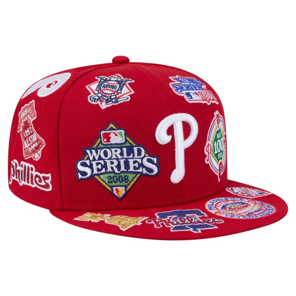 Red Philadelphia Phillies New Era All Over 59FIFTY Fitted Hat