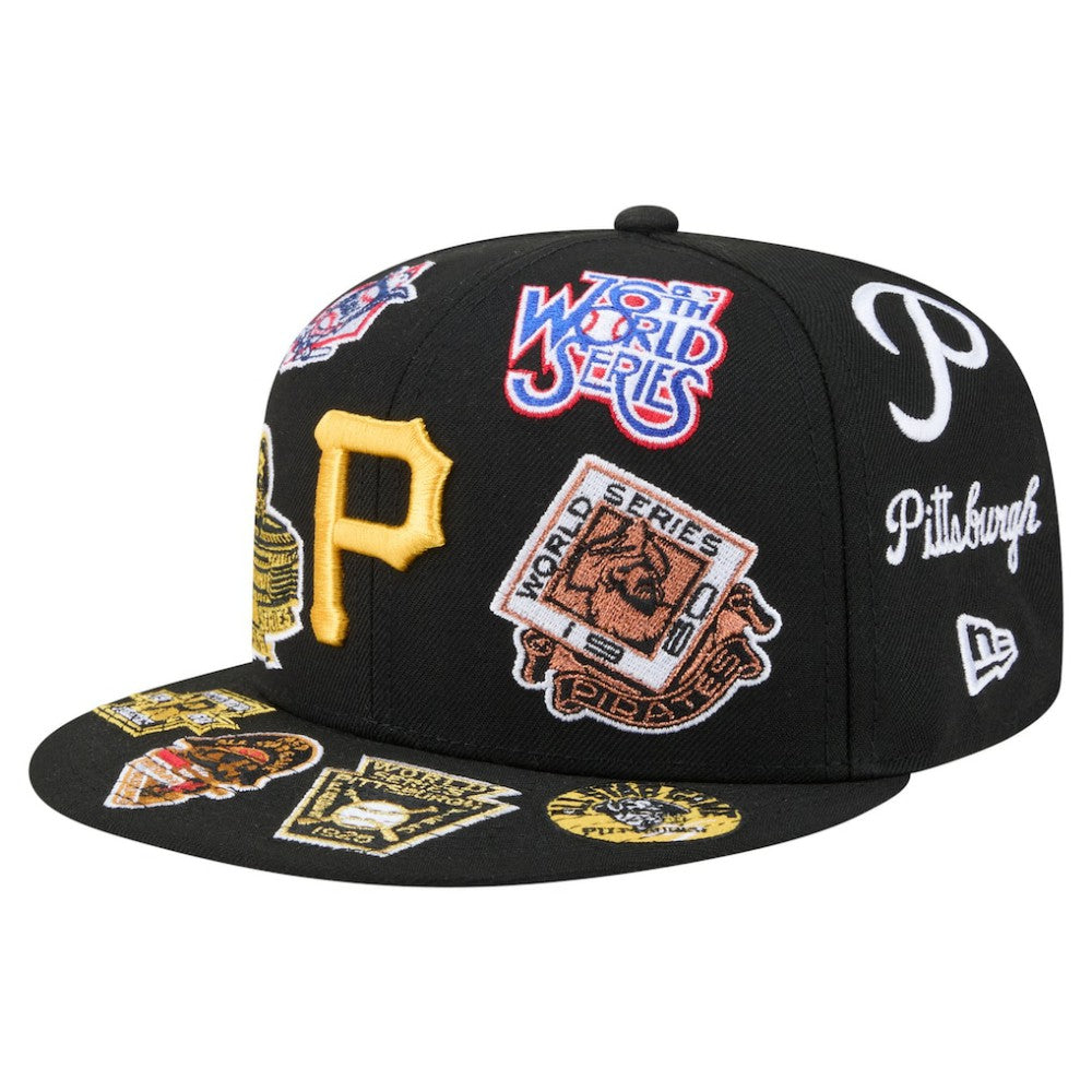 Black Pittsburgh Pirates New Era All Over 59FIFTY Fitted Hat