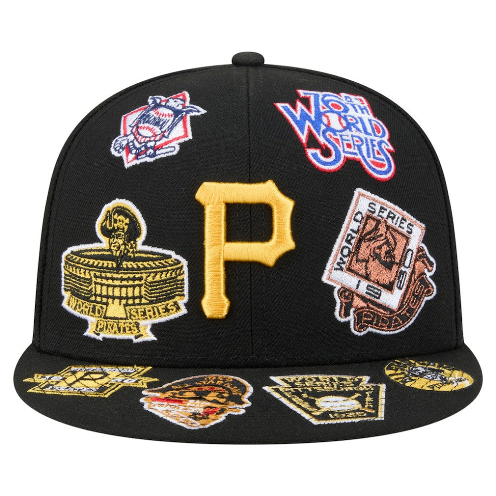 Black Pittsburgh Pirates New Era All Over 59FIFTY Fitted Hat