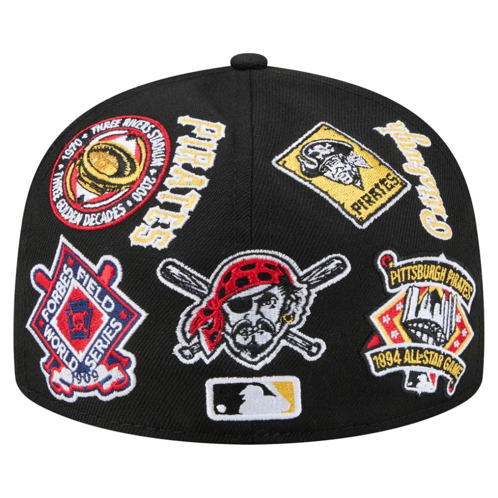 Black Pittsburgh Pirates New Era All Over 59FIFTY Fitted Hat